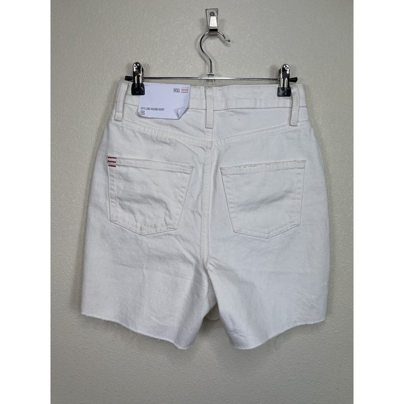 Urban Outfitters BDG Size 24 90s Denim Shorts Cream High Rise Cotton Button Fly - Picture 5 of 11